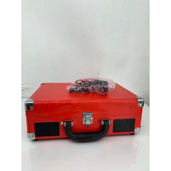 Innovative Technology Red Record Player 3 Speed NEEDS NEEDLE Scratch on case - Picture 2 of 11